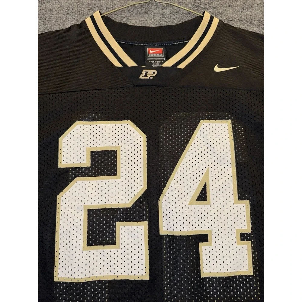 Vintage Nike Purdue Boilermakers Football Jersey #24 Size M Black NCAA